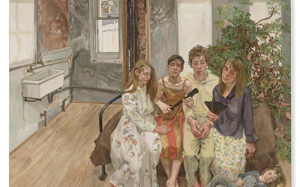 Lucian Freud's rare group portrait Large Interior W11 (after Watteau) is expected to go for $75 million 