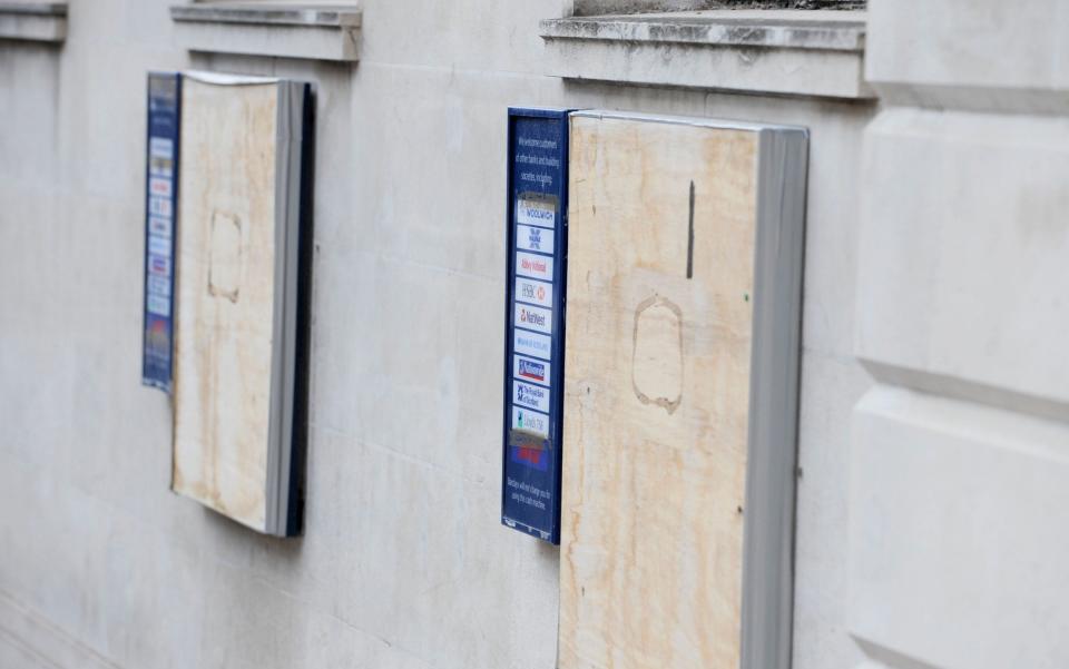 cash machines boarded up in Brighton