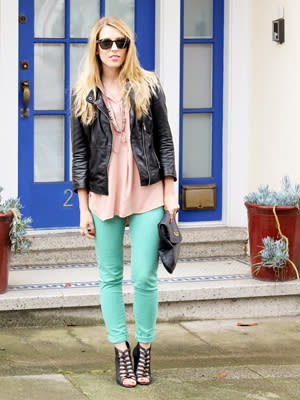 Light turquoise jeans