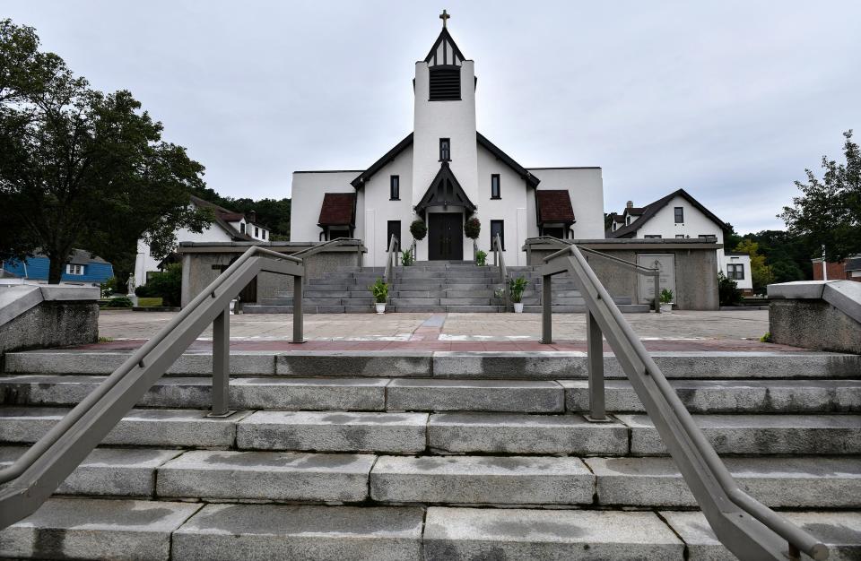 Sacred Heart Church, which ran Sacred Heart elementary school in the 1960's in West Warwick, Rhode Island.