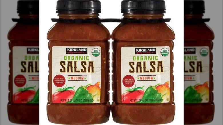 Costco Kirkland organic salsa jars