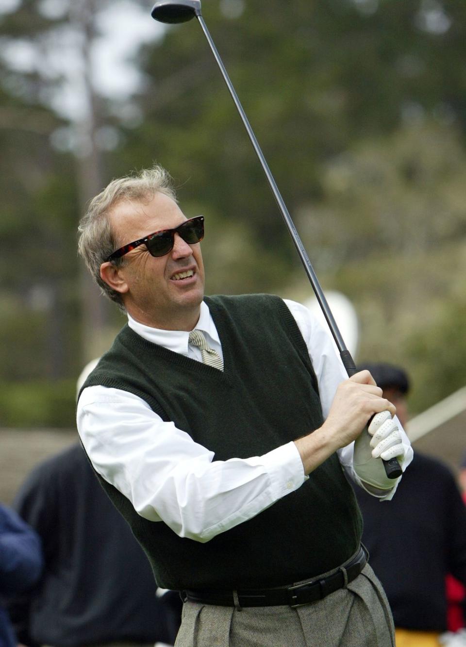 <p>Kevin Costner, a.k.a Tin Cup, at the AT&T Pro Shoot Out and Celebrity Golf in 2004.</p>