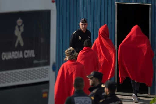 The migrants received clothes and food, as well as medical tests if required, from Red Cross officials