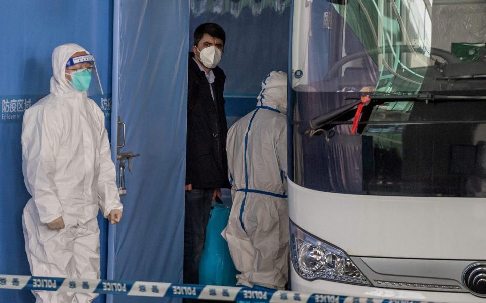 World Health Organisation investigators visited Wuhan in January to probe the origins of the pandemic - Nicolas Asfouri/AFP