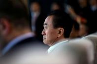 Wang Jianlin, chairman of the Wanda Group, attends a signing ceremony for the strategic partnership between FIBA and Wanda Group in Beijing, China June 16, 2016. REUTERS/Jason Lee