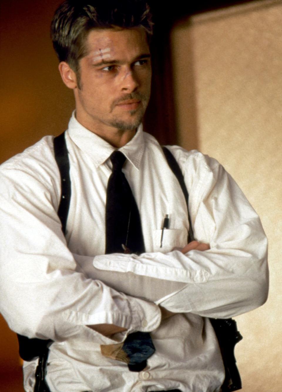 Brad Pitt in Se7en.