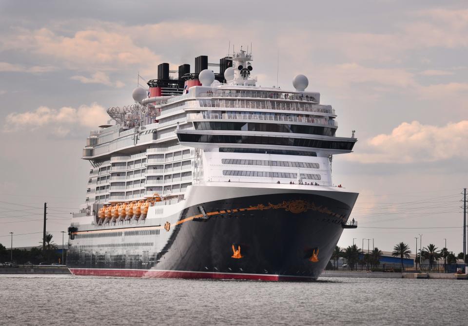 The Disney Wish sailed out of Port Canaveral late Monday afternoon. Three other cruise ships sailed earlier in the day.