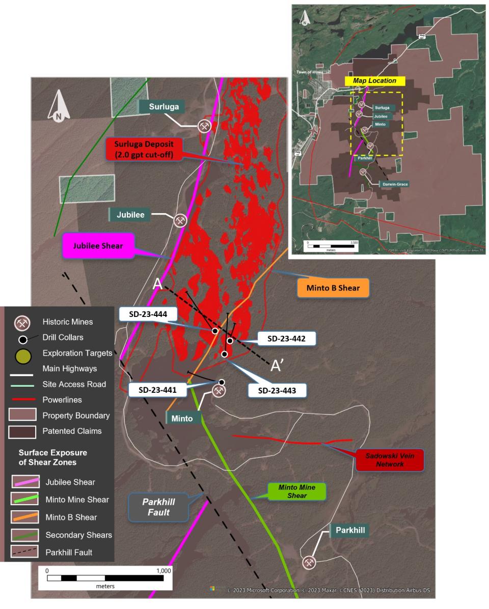 Plan Map of the Drilling Results