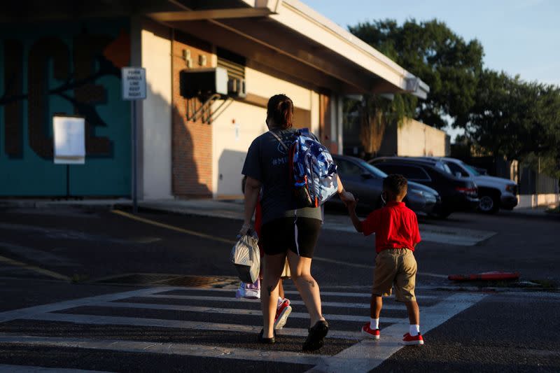 Students return on the first day school in Hillsborough County