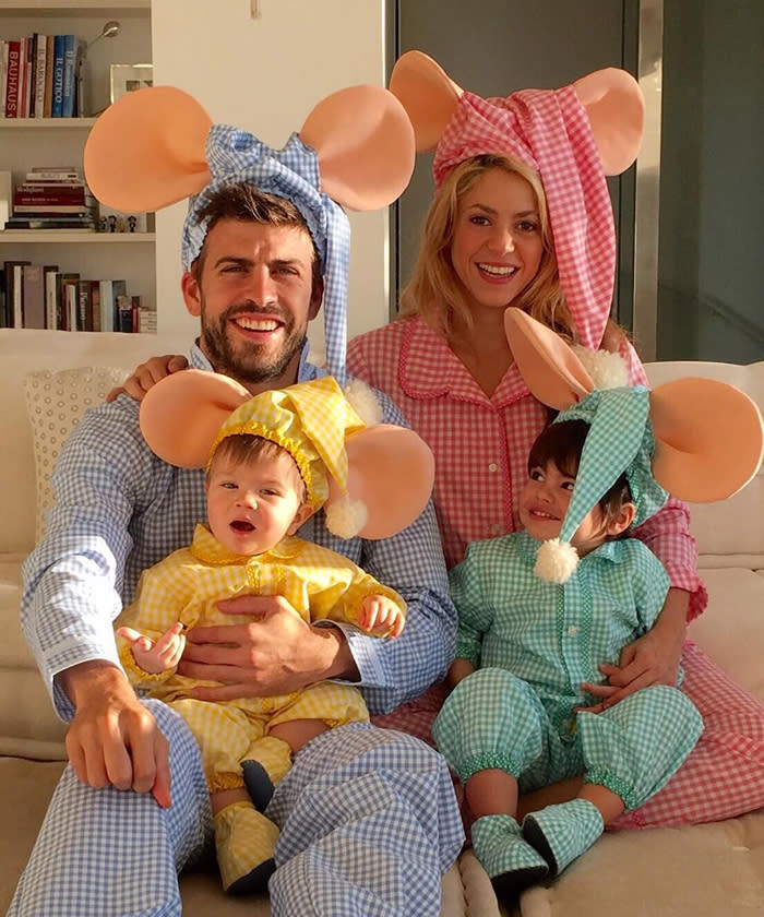 SHAKIRA, GERARD PIQUÉ, MILAN PIQUÉ MEBARAK, AND SASHA PIQUÉ MEBARAK