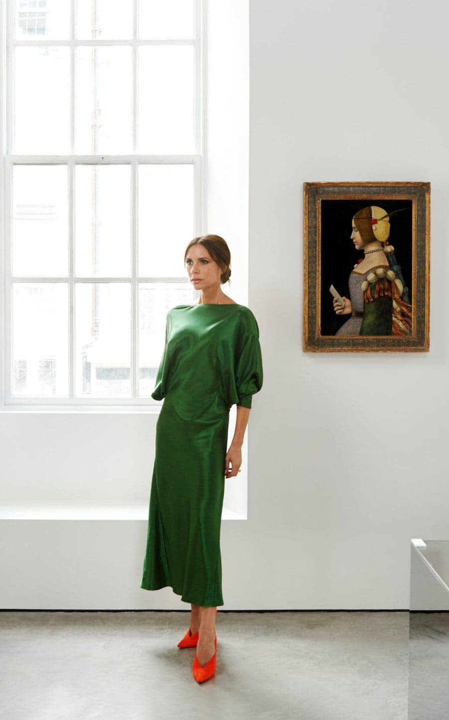 Victoria Beckham at the Sotheby's exhibition - PA