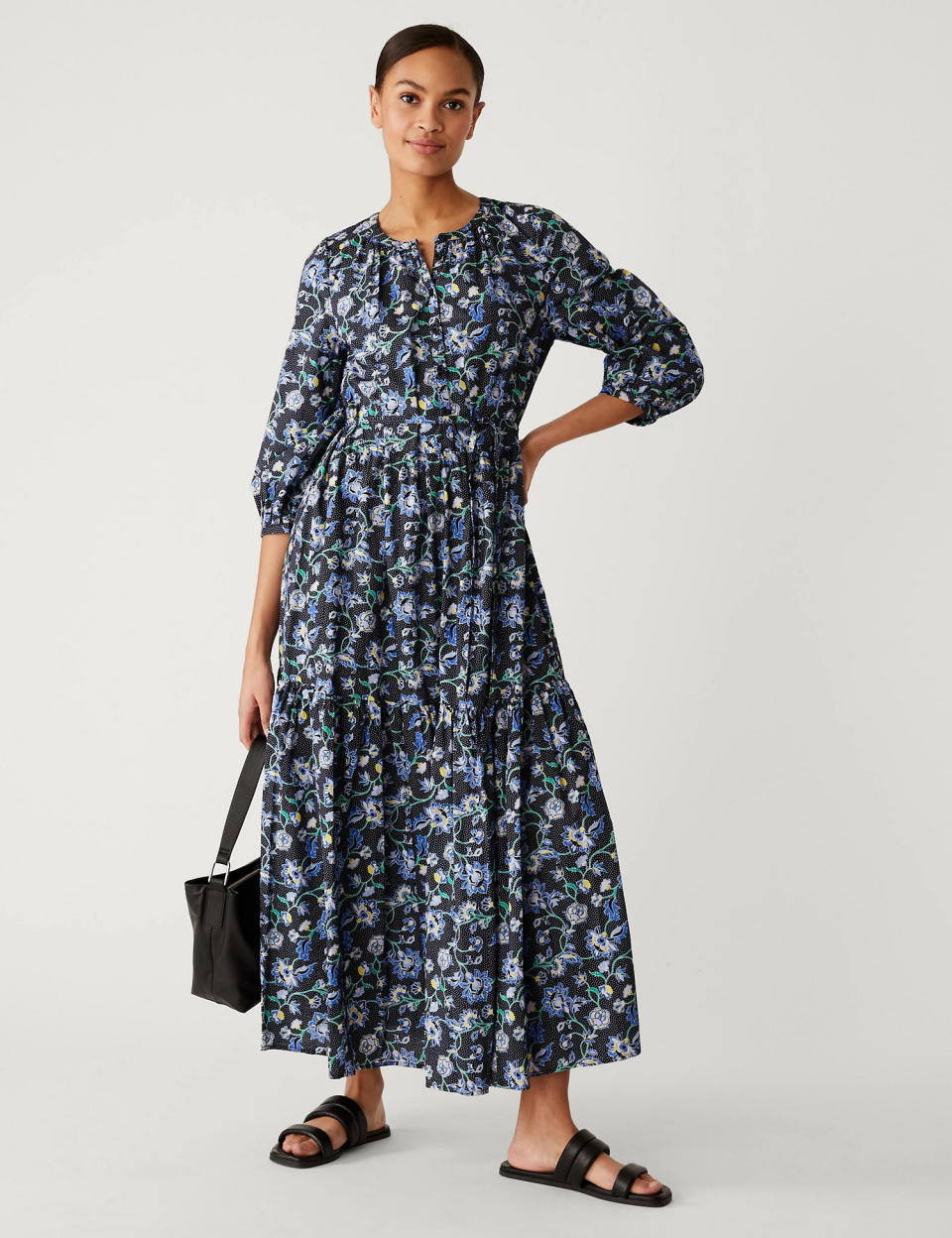 This summer midi dress is the perfect piece if you're after effortless style. (Marks & Spencer)