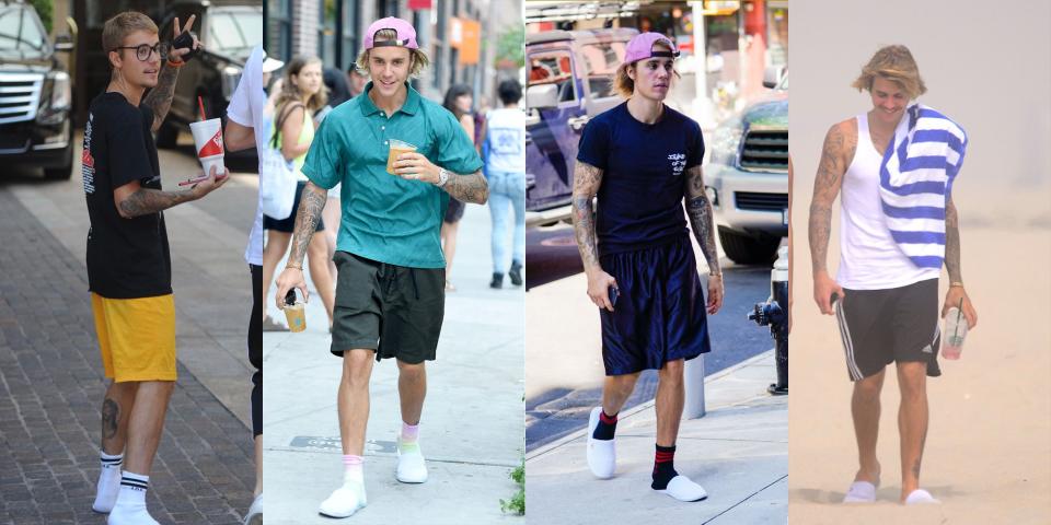 <p>I have so many questions for Justin Bieber, but namely, what's with the slippers? The Biebs has been photographed over and over trudging through New York City grime in the same pair of white hotel slippers, and I demand an explanation. Is it the same pair, or are there multiple? Is he ordering them online or actually taking them from hotels? Are they Hailey's? Because they look too small. Here, a deep dive into the possible rationale behind the enigma. </p>