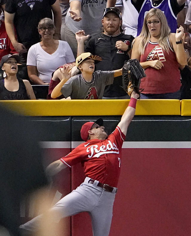 Arizona Diamondbacks' Tommy Pham celebrates his two run single against the  Cincinnati Reds during the fourth inning of a baseball game, Friday, Aug.  25, 2023, in Phoenix. (AP Photo/Matt York Stock Photo 