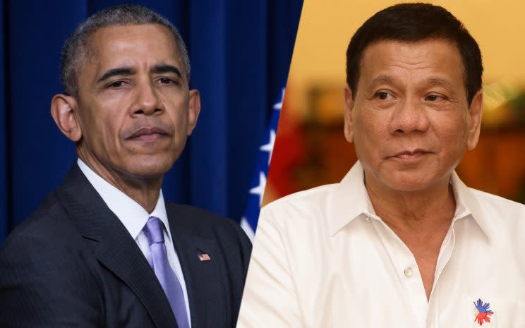 President Barack Obama and Philippine President Rodrigo Duterte. (Photos: Cheriss May/NurPhoto via Getty Images; Suhaimi Abdullah/Getty Images)