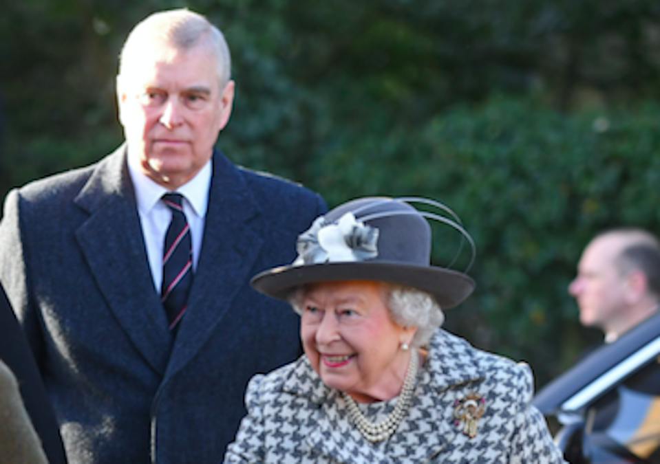 Prince Andrew joined the Queen at a church service on Sunday (Picture: PA)