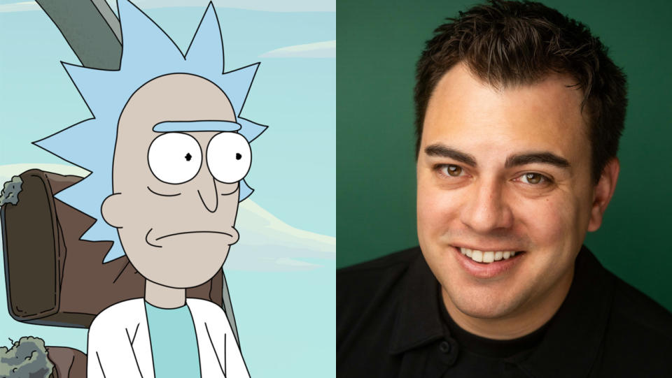 Rick from "Rick and Morty" and Ian Cardoni