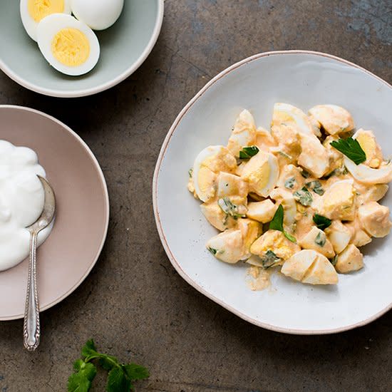 Egg Salad with Greek Yogurt and Parsley