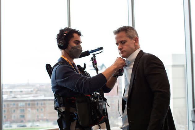 Kinzinger was followed by a documentary crew at the University of Chicago this month. The lawmaker said he found the experience to be weird. (Photo: Kristen Norman for HuffPost)