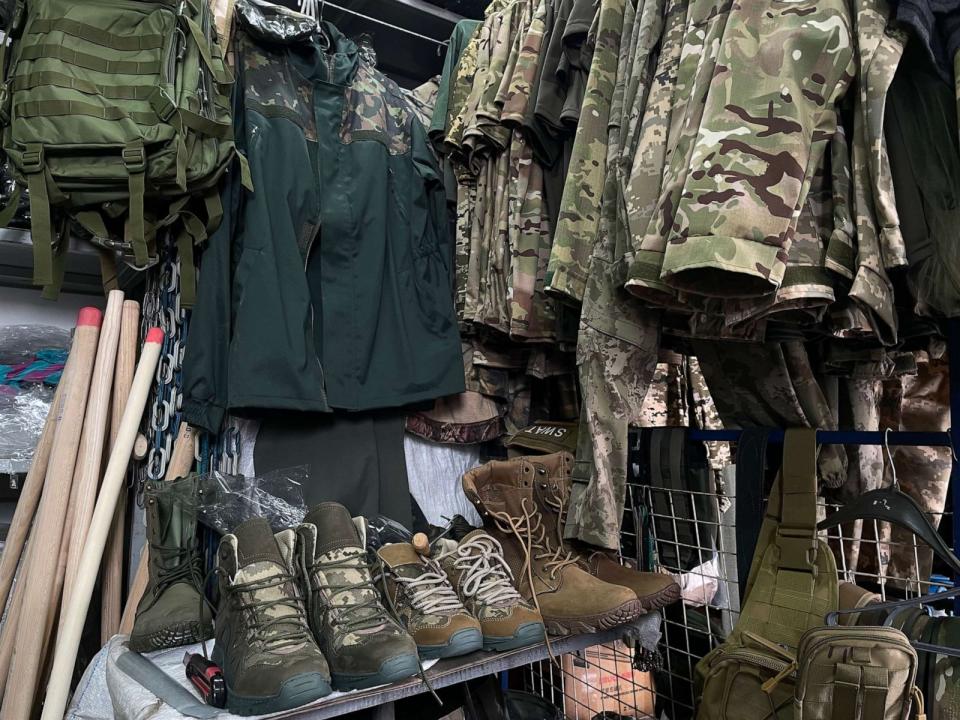PHOTO: Some of the inventory in Serhiy Sribnyi's shop. (Dasha Sviachena/ABC News)