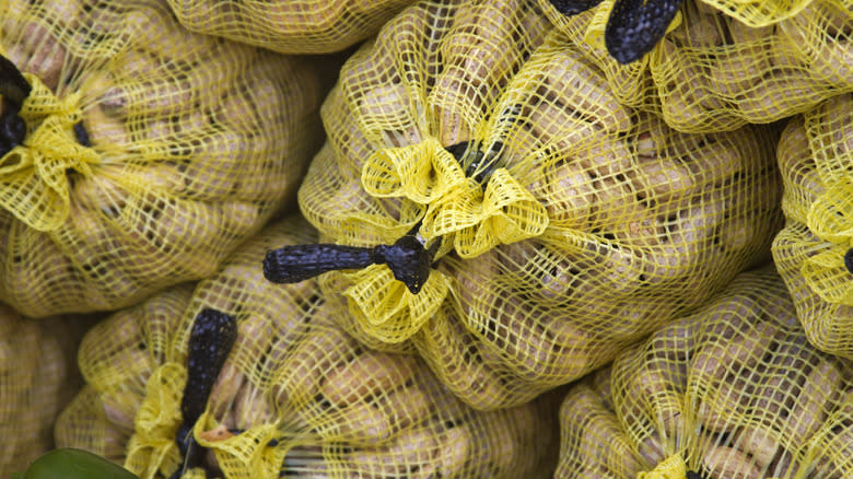 whole peanuts in mesh bags