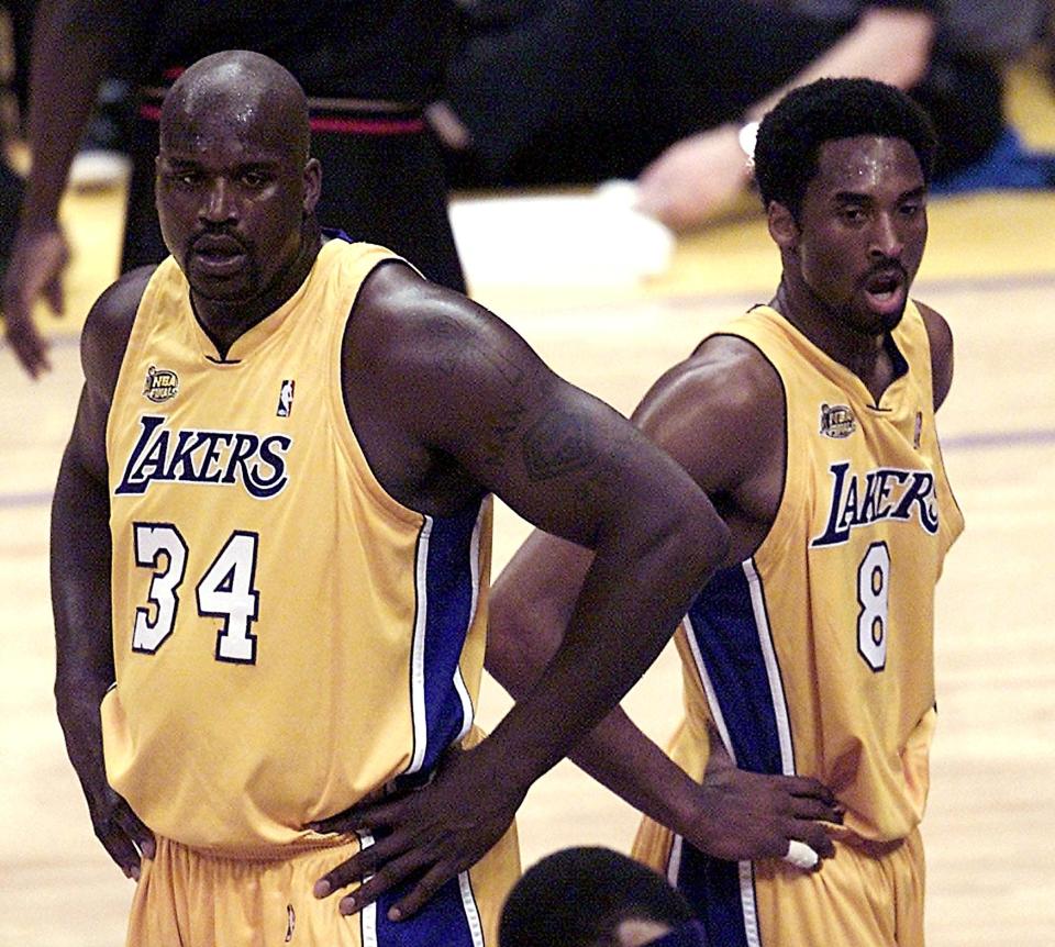 How do Shaq and Kobe stand up against the all-time greats? (VINCE BUCCI/AFP via Getty Images)