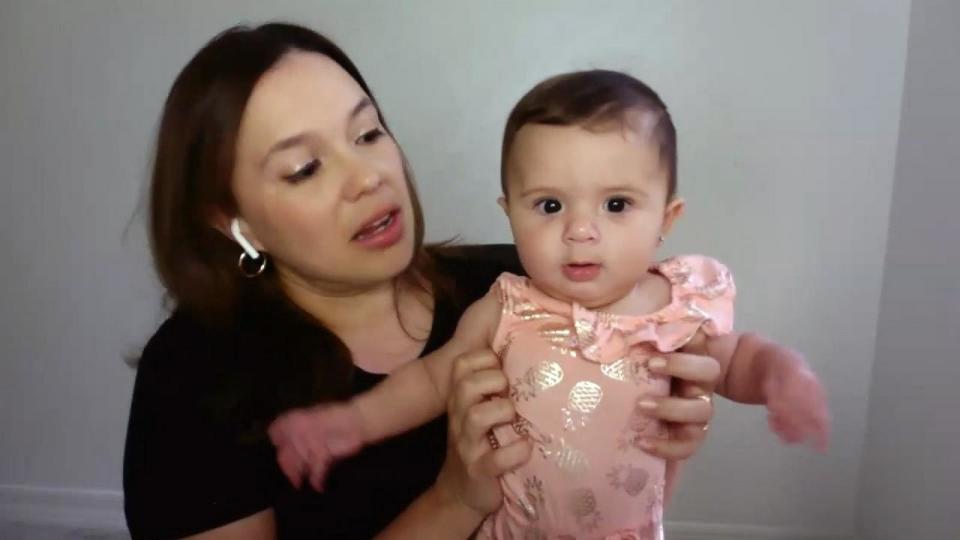 PHOTO: Marcela Romero, of Fort Myers, Fla., holds her daughter, who was born in September 2023. (ABC News)