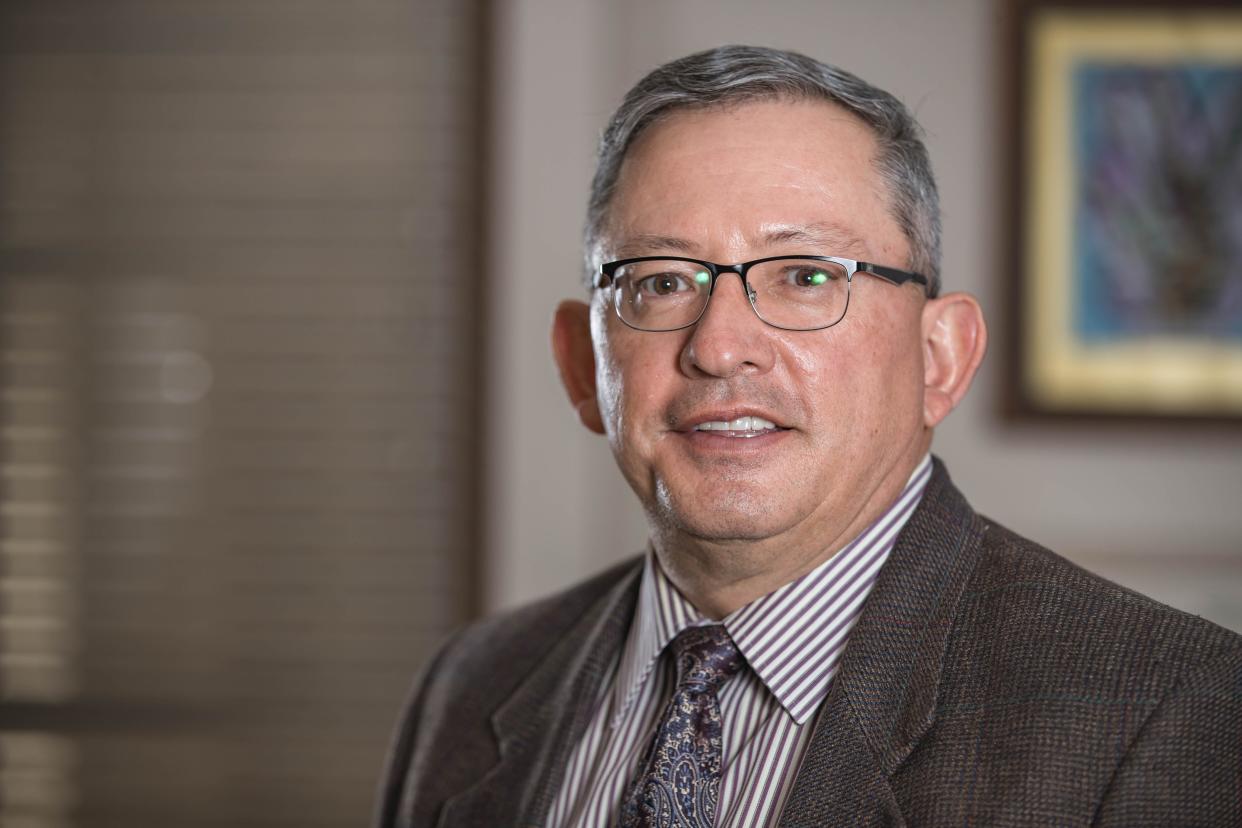 Ralph Ramos, the interim superintendent for Las Cruces Public Schools is pictured at his temporary office in the Las Cruces Public Schools administration building in Las Cruces on Thursday, March 4, 2021.