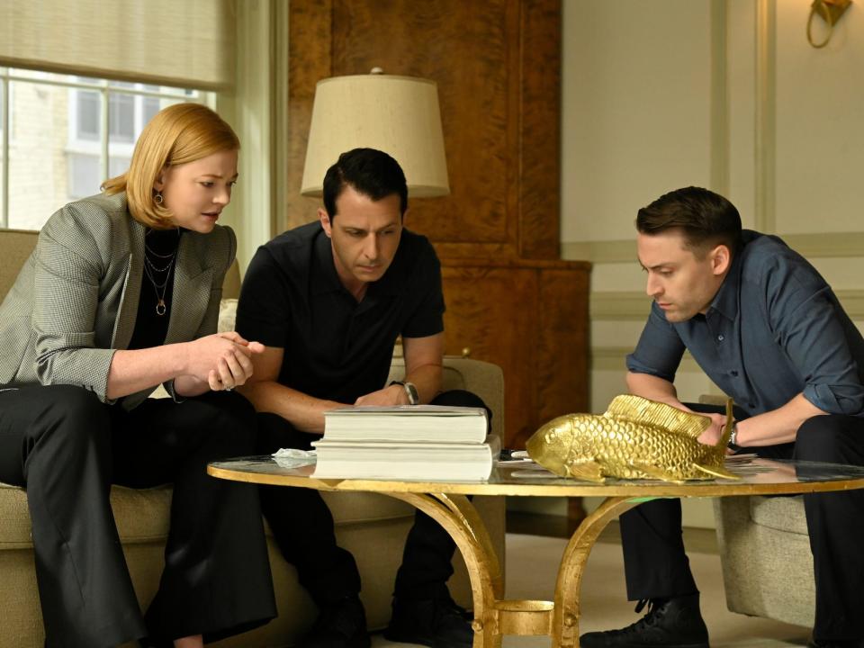 Sarah Snook, Jeremy Strong, and Kieran Culkin in HBO's "Succession"