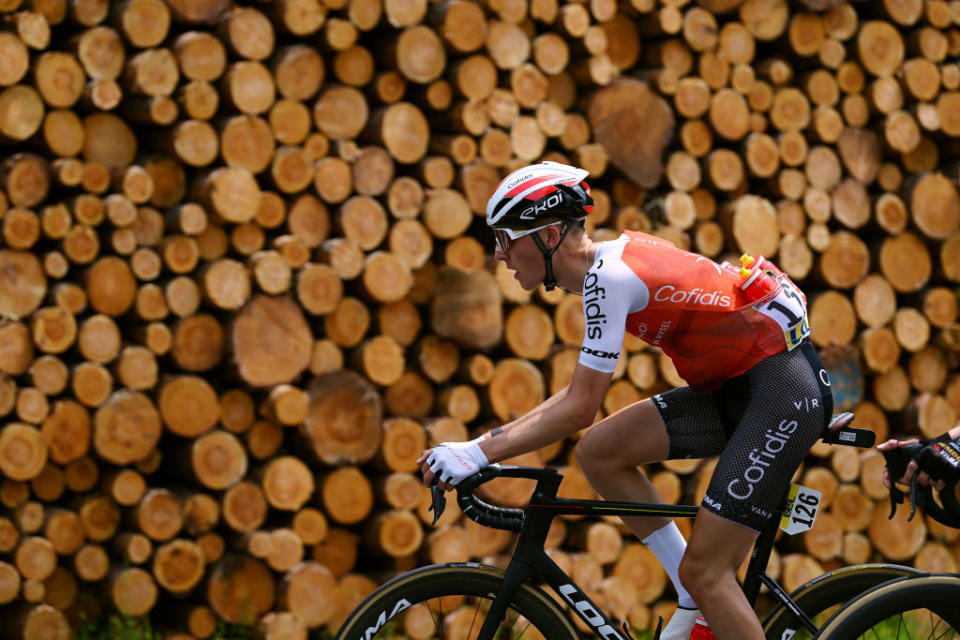 LE COTEAU FRANCE  JUNE 06 Harrison Wood of The United Kingdom and Team Cofidis competes during the 75th Criterium du Dauphine 2023 Stage 3 a 1941km stage from MonistrolsurLoire to Le Coteau  UCIWT  on June 06 2023 in Le Coteau France Photo by Dario BelingheriGetty Images