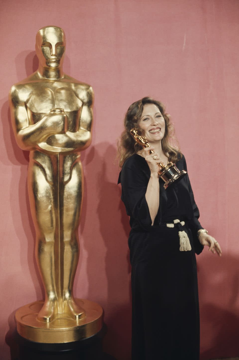 Faye Dunaway Attends the 1977 Oscars