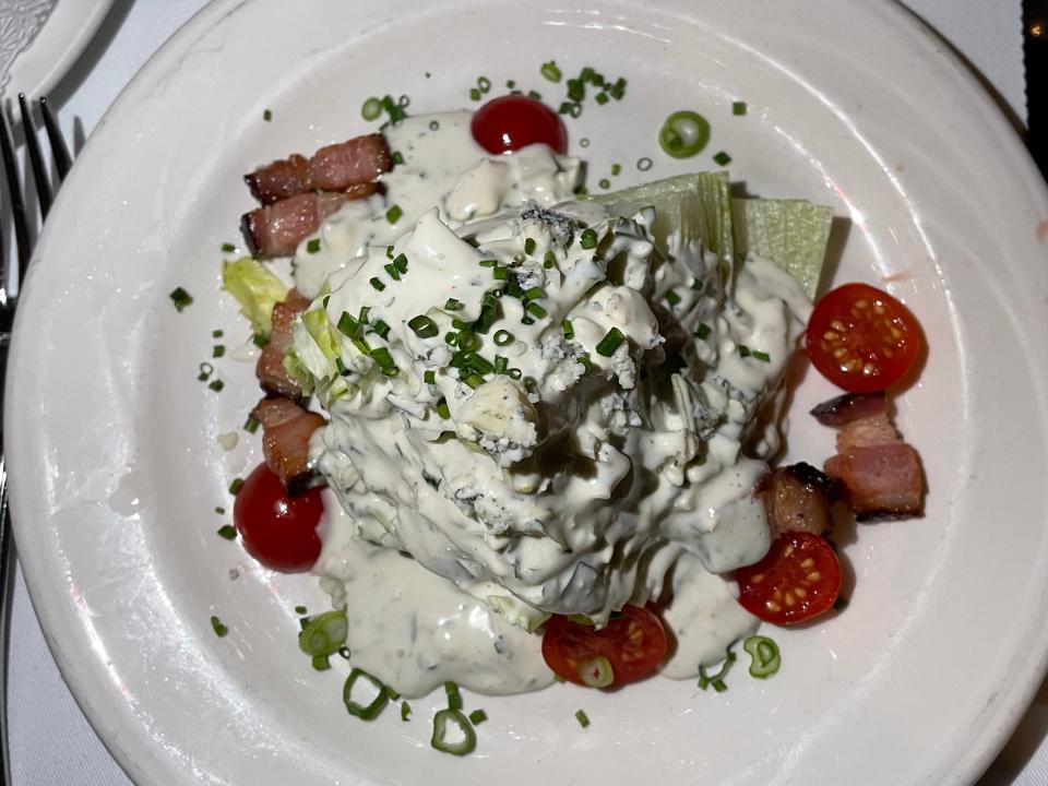 Wedge salad from Keens Steak house 