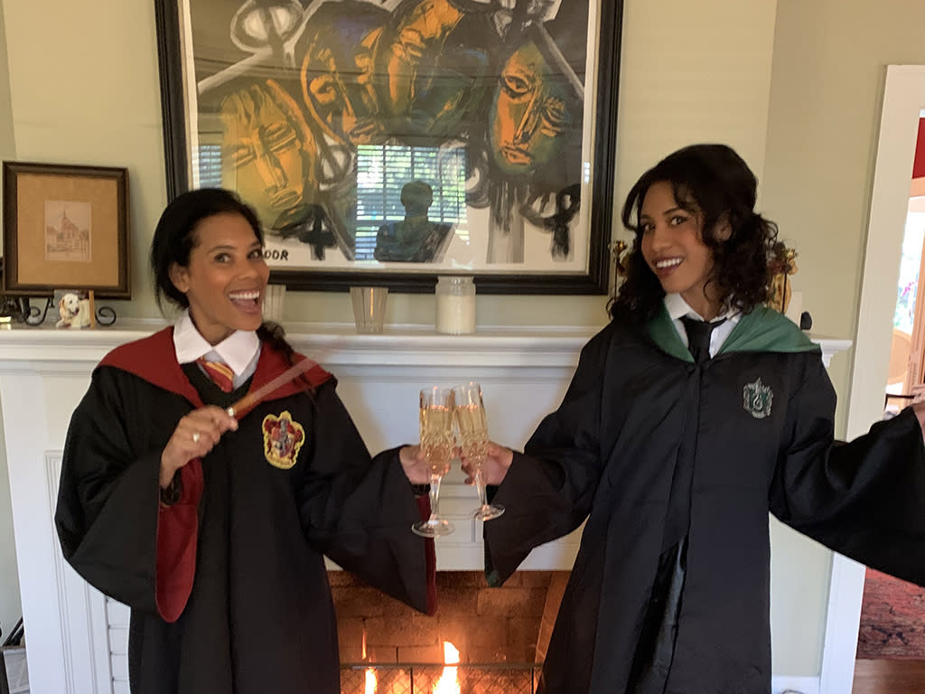 Mother-daughter duo Birtu Belete and Gea Carr have put their own spin on quarantine fashion by dressing up in costumes inspired by Star Wars, Harry Potter, goth subculture and more, raising the spirits of their friends, family and followers. (Photo courtesy of Birtu Belete and Gea Carr)