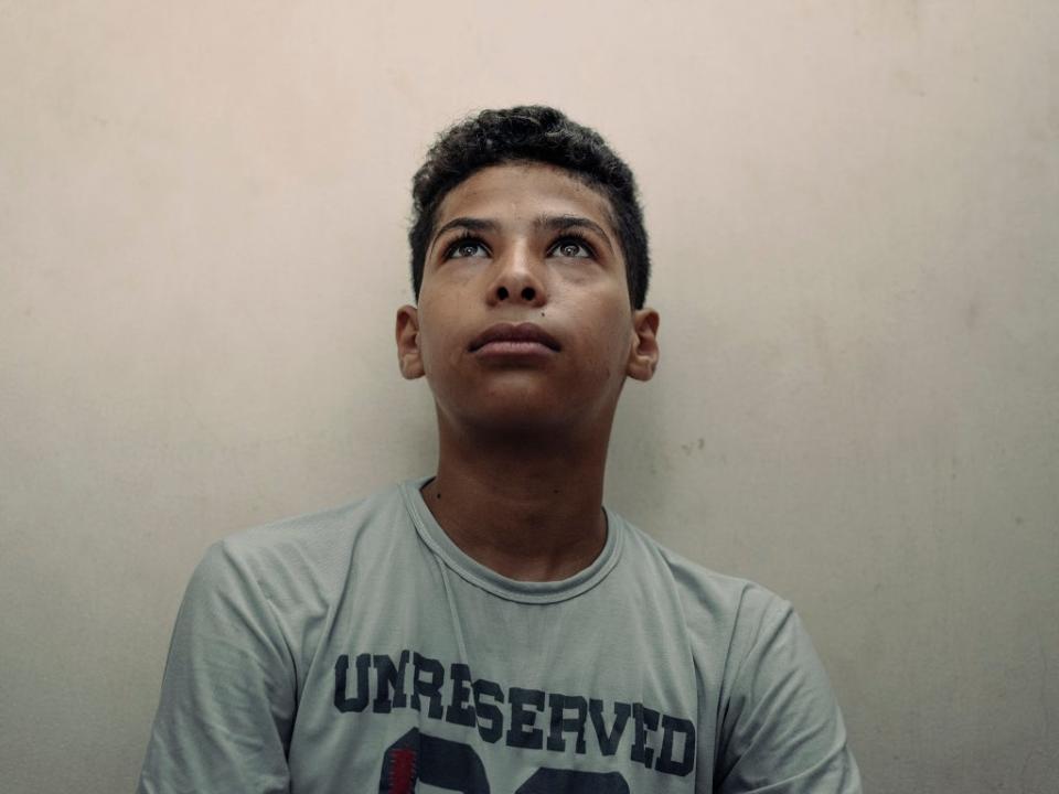 Mohammed, 14, was supported by the Wajd programme after the loss of his father in 201. He was given psychosocial support, food aid, educational fees and laptops for school work (Paddy Dowling/Qatar Fund For Development)