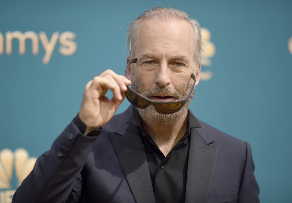 Bob Odenkirk arrives at the 74th Primetime Emmy Awards on Monday, Sept. 12, 2022, at the Microsoft Theater in Los Angeles. (Photo by Richard Shotwell/Invision/AP)