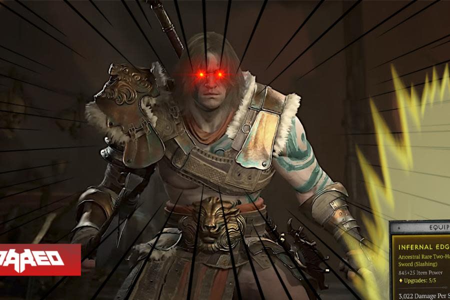 Encuentran en Diablo IV un espadón de dos manos con el mayor poder de daño visto hasta ahora en el juego