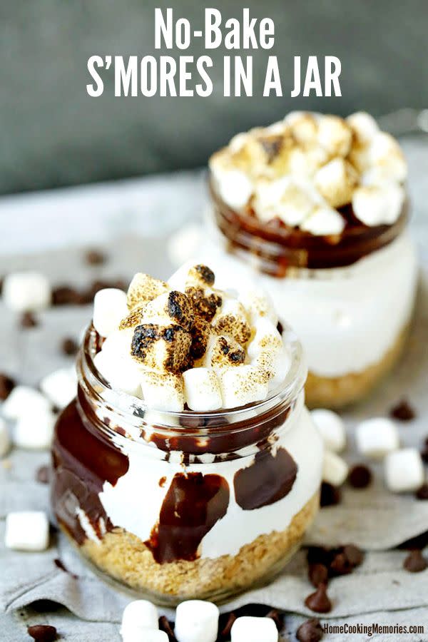 No-Bake S'mores in a Jar