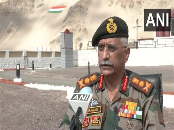 Indian Army chief General Manoj Mukund Naravane speaking to ANI on Saturday (Photo/ANI)