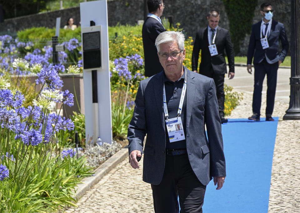 SINTRA, PORTUGAL - JUNE 29: Christopher Waller, Member of the Federal Reserve Board of Governors of the United States, arrives for the afternoon session during the closing day of the 2022 European Central Bank Forum on Central Banking on June 29, 2022, in Sintra, Portugal. The European Central Bank hosts its annual Forum on Central Banking from 27-29 June 2022. after a two-year hiatus due to COVID-19 pandemic. This year the Forum addresses the challenges for monetary policy in a rapidly changing world.  (Photo by Horacio Villalobos#Corbis/Corbis via Getty Images)