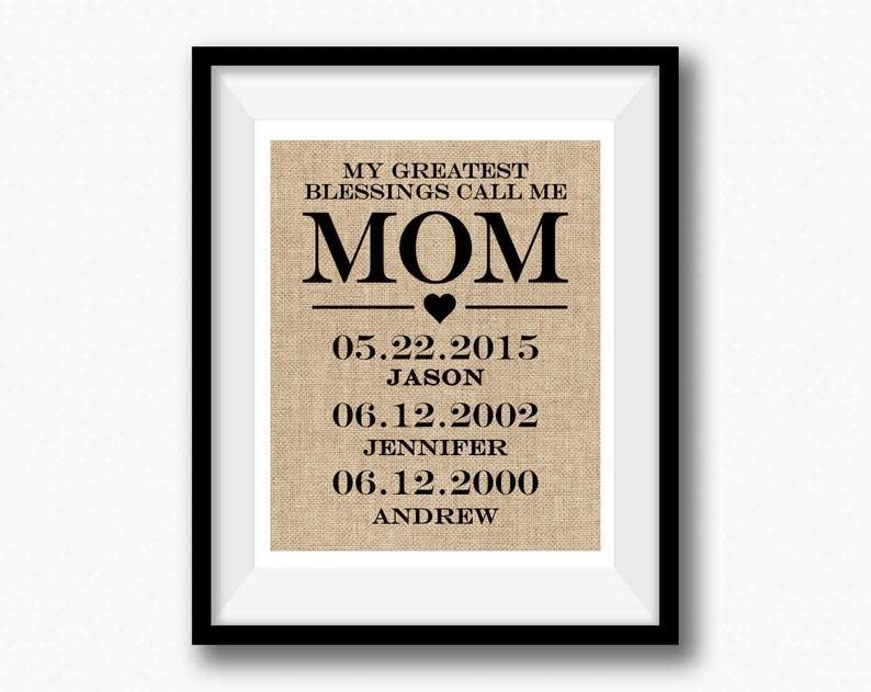 Personalized Mothers Day Gift from Etsy.