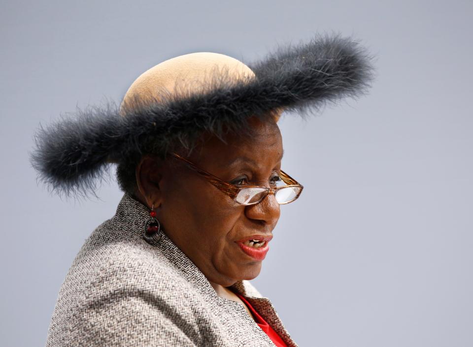 In this 2015 photo, Willa Johnson attends the Crowns Tea at the Midwest City Library.