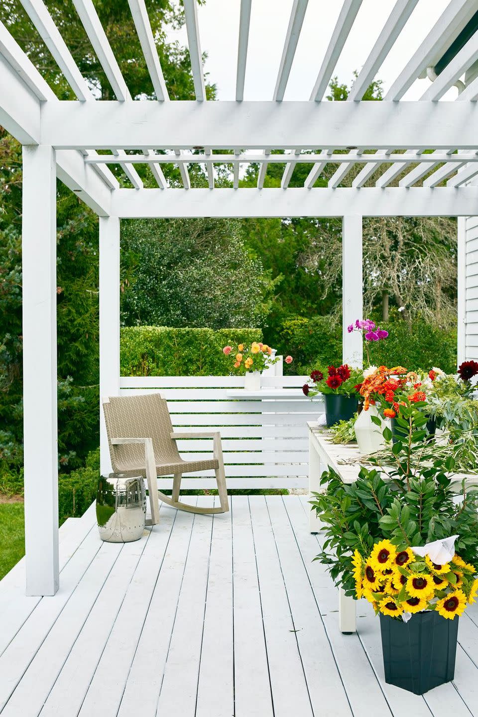 white wood fence ideas