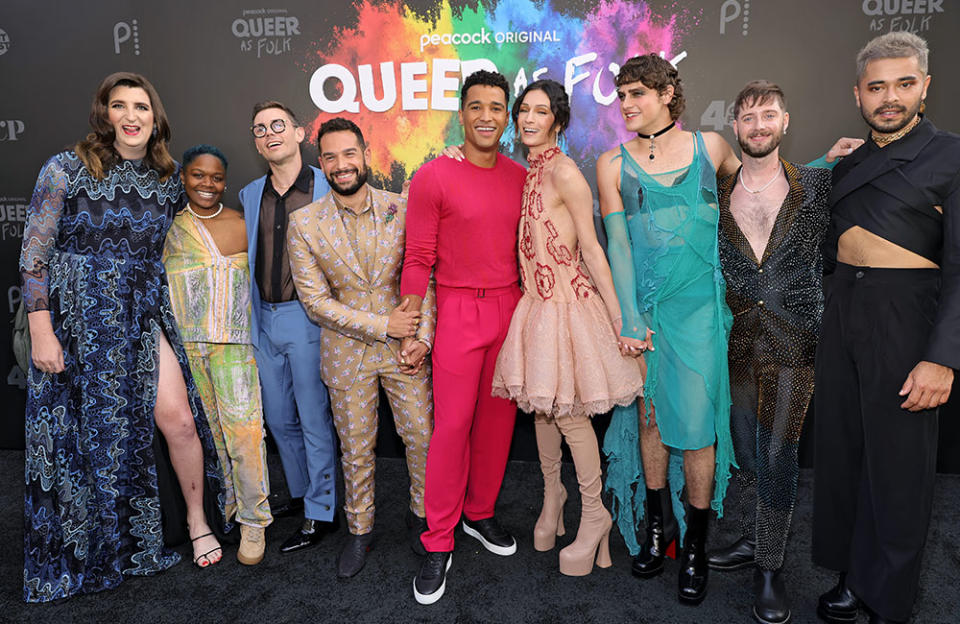 Jaclyn Moore, CG, Ryan O’Connell, Johnny Sibilly, Devin Way, Jesse James Keitel, Fin Argus, Stephen Dunn and Chris Renfro - Credit: Amy Sussman/Getty Images