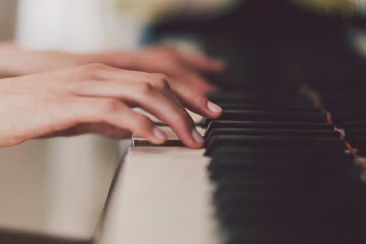 a person playing the piano