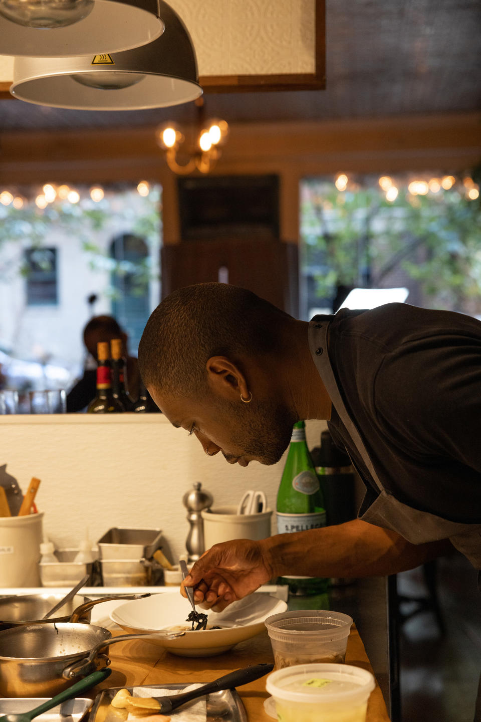 Charlie Mitchell, executive chef and co-owner of Michelin-starred restaurant Clover Hill and the first and only Black Michelin-starred chef in New York City. (Natalie Black Photography)