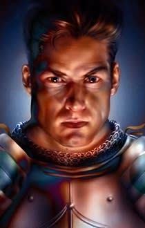 Baldur's Gate 1 portrait man looking angry