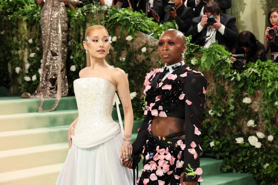 Ariana Grande and Cynthia Erivo arrive to the 2024 Met Gala together (Getty Images)