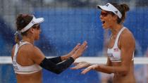 Beach Volleyball - Women - Pool B - USA (April/Alix) v Netherlands (Keizer/Meppelink)