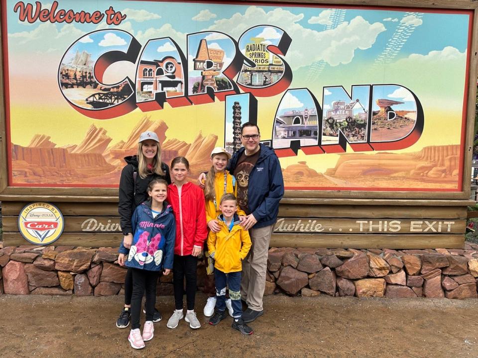 Author Daryl Austin and his family at Cars Land