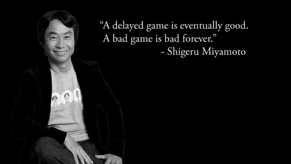 Ya puedes usarlo como meme de "frases que Shigeru Miyamoto nunca dijo"